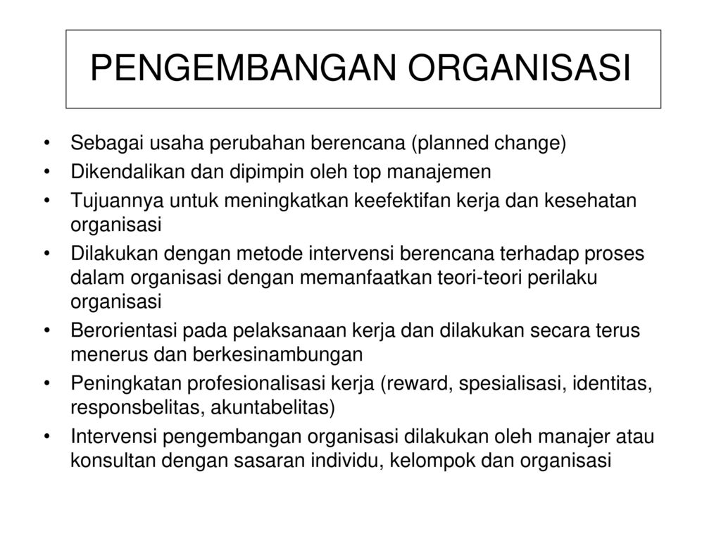 Detail Contoh Perubahan Organisasi Nomer 20