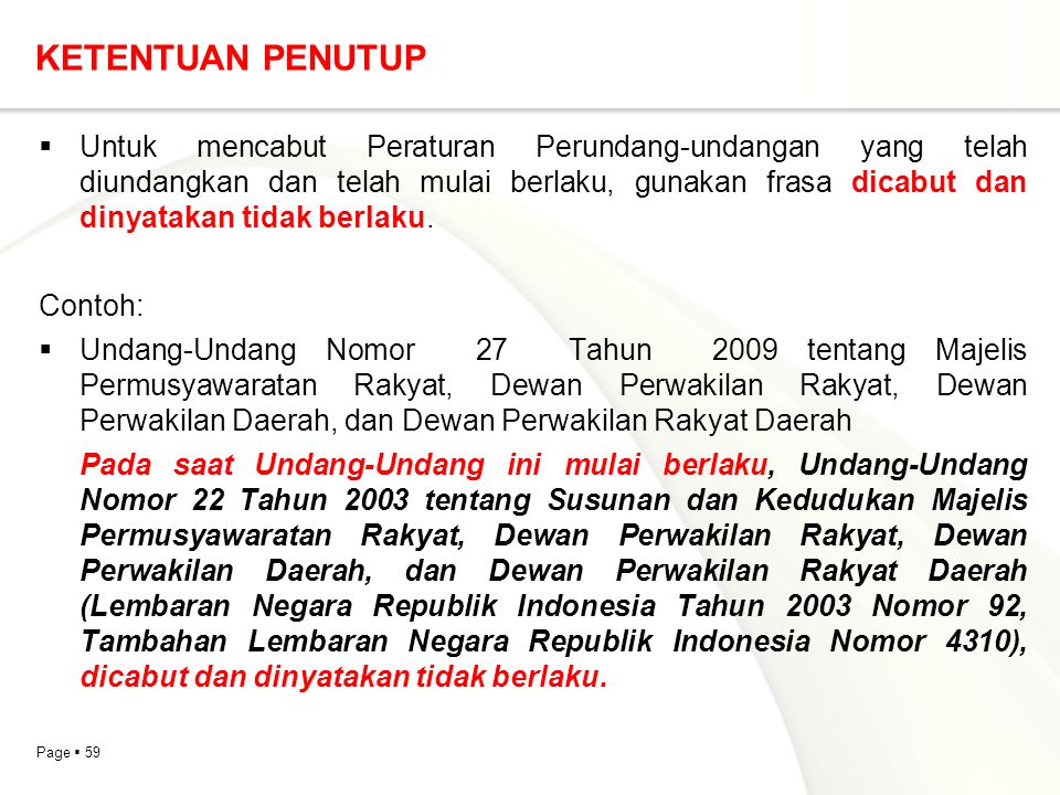 Detail Contoh Perundang Undangan Nomer 48