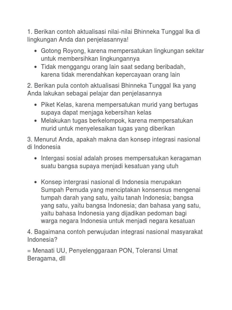 Detail Contoh Perwujudan Integrasi Nasional Masyarakat Indonesia Nomer 13