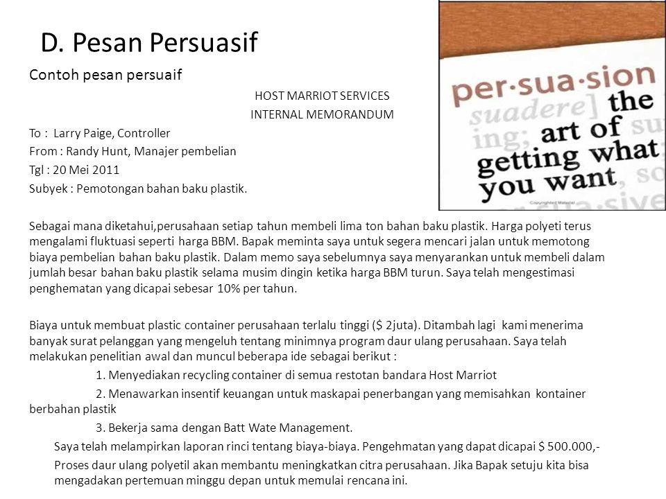 Detail Contoh Pesan Persuasif Nomer 17