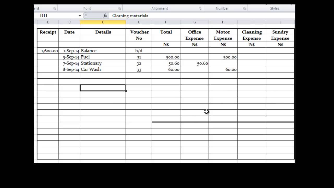 Detail Contoh Petty Cash Nomer 23