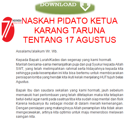 Detail Contoh Pidato 17 Agustus Sekolah Dasar Singkat Nomer 6