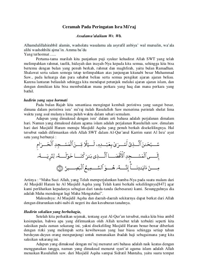 Detail Contoh Pidato Agama Islam Nomer 52