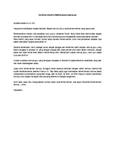 Detail Contoh Pidato Anak Sd Nomer 45