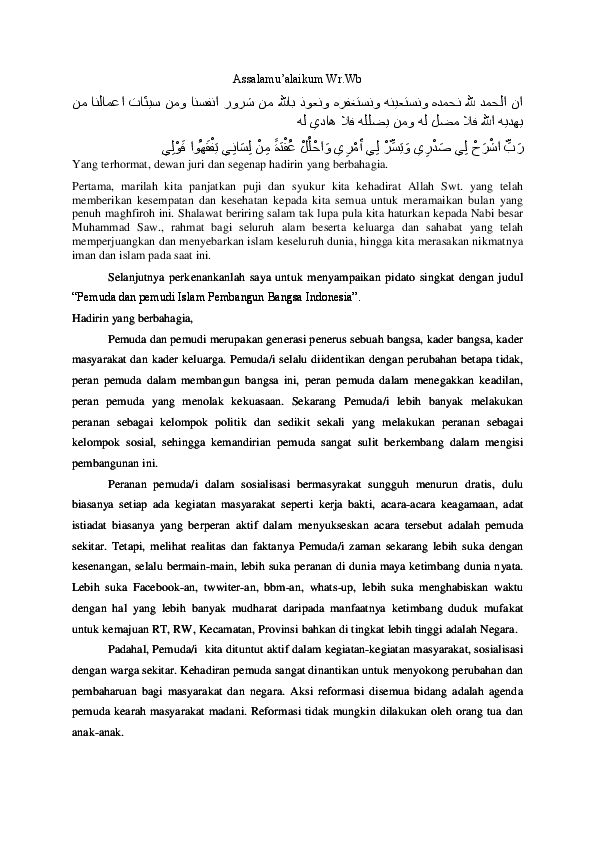 Detail Contoh Pidato Islam Nomer 26