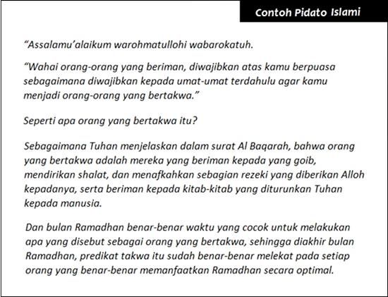 Detail Contoh Pidato Islami Nomer 34