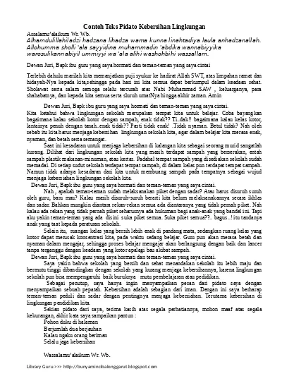 Detail Contoh Pidato Lingkungan Nomer 21