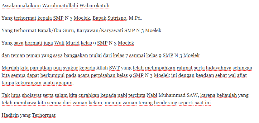 Detail Contoh Pidato Perpisahan Nomer 42