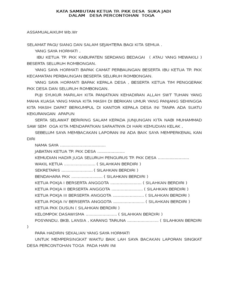 Detail Contoh Pidato Sambutan Ketua Terpilih Nomer 17