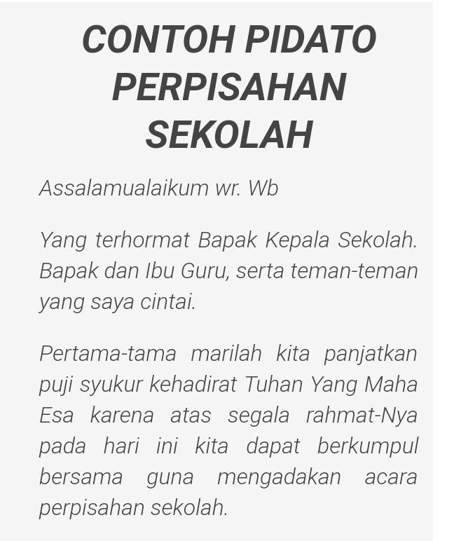 Detail Contoh Pidato Tentang Perpisahan Sekolah Nomer 56