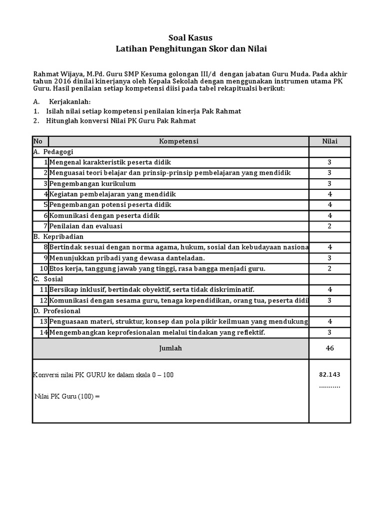 Detail Contoh Pkg Guru Yang Sudah Diisi Nomer 42