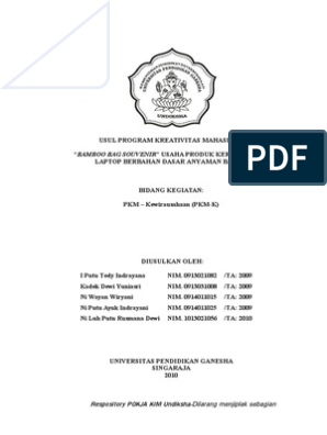 Detail Contoh Pkm Kewirausahaan Nomer 46