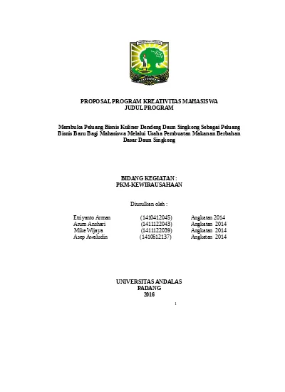 Detail Contoh Pkm Kewirausahaan Makanan Nomer 37