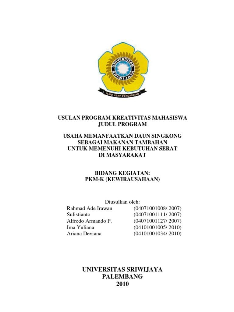 Detail Contoh Pkm Kewirausahaan Makanan Nomer 38