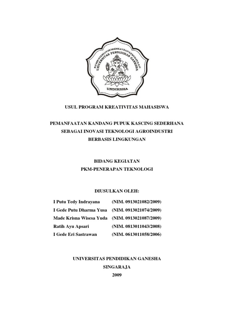 Detail Contoh Pkm Teknologi Sederhana Nomer 3