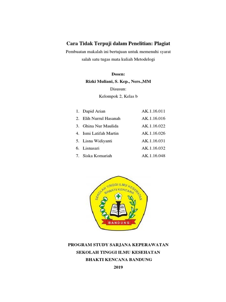 Detail Contoh Plagiarisme Dalam Karya Ilmiah Nomer 30