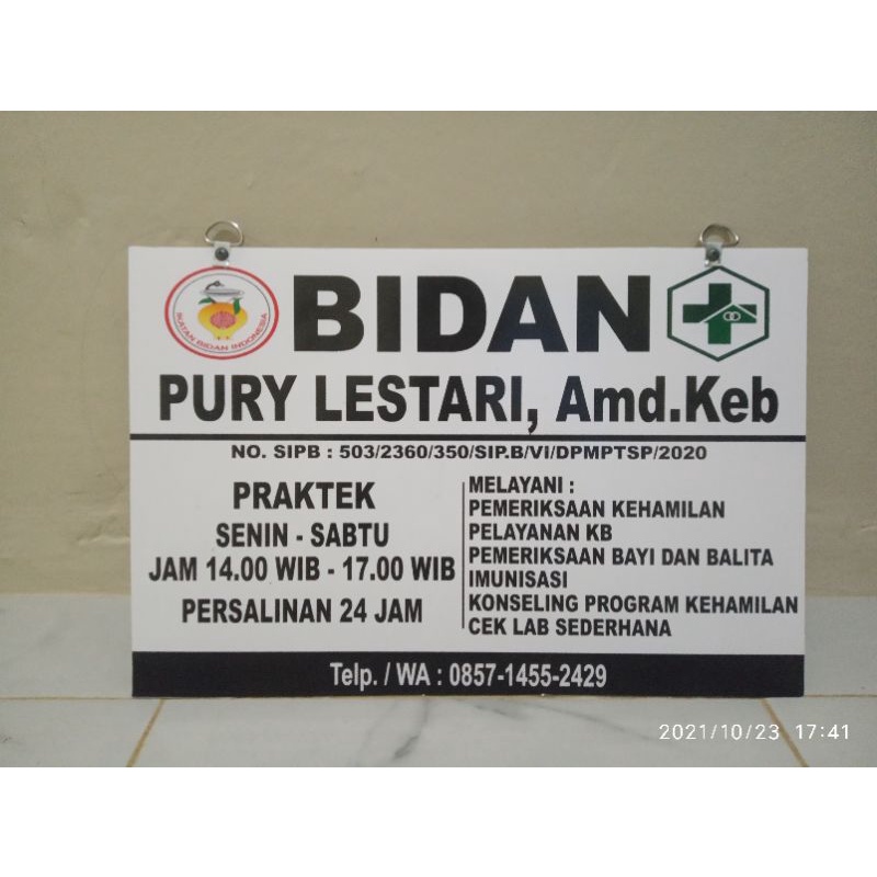 Detail Contoh Plang Bidan Terbaru Nomer 12