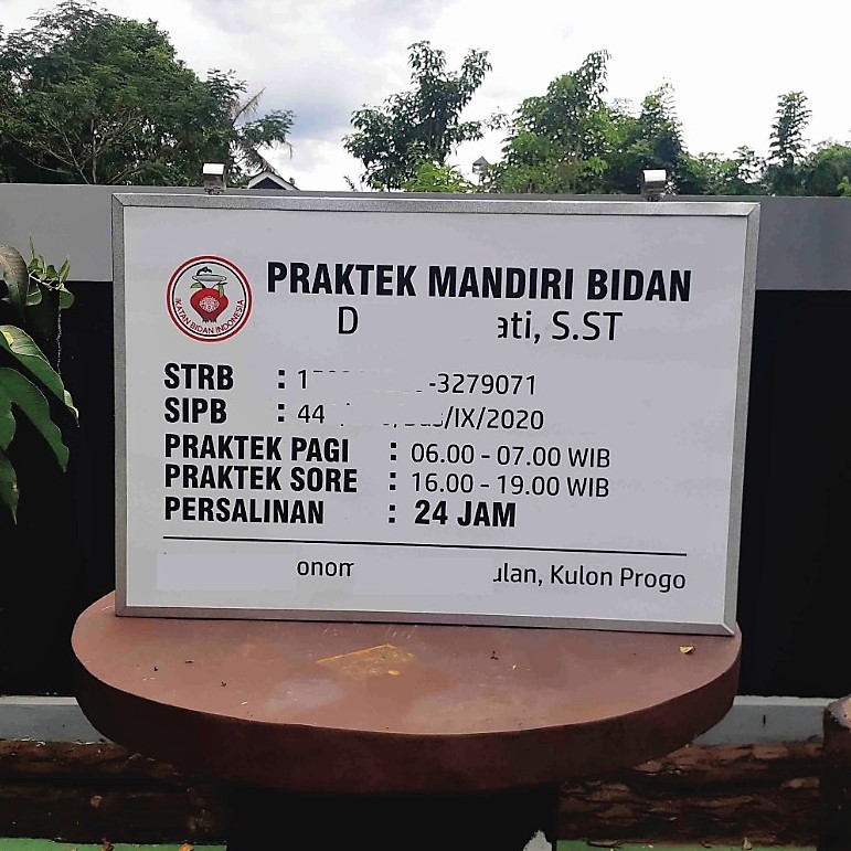 Detail Contoh Plang Bidan Terbaru Nomer 7