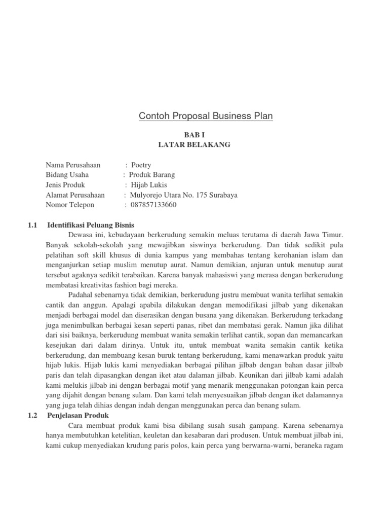 Detail Contoh Planning Bisnis Nomer 15