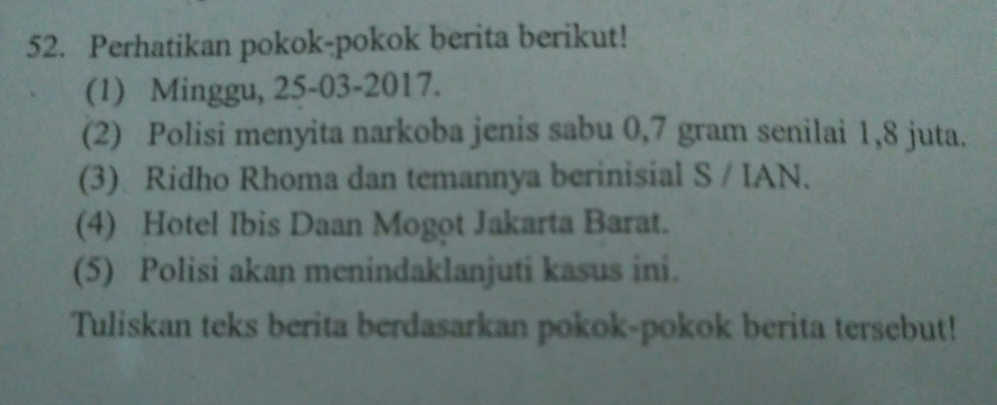 Detail Contoh Pokok Berita Nomer 3