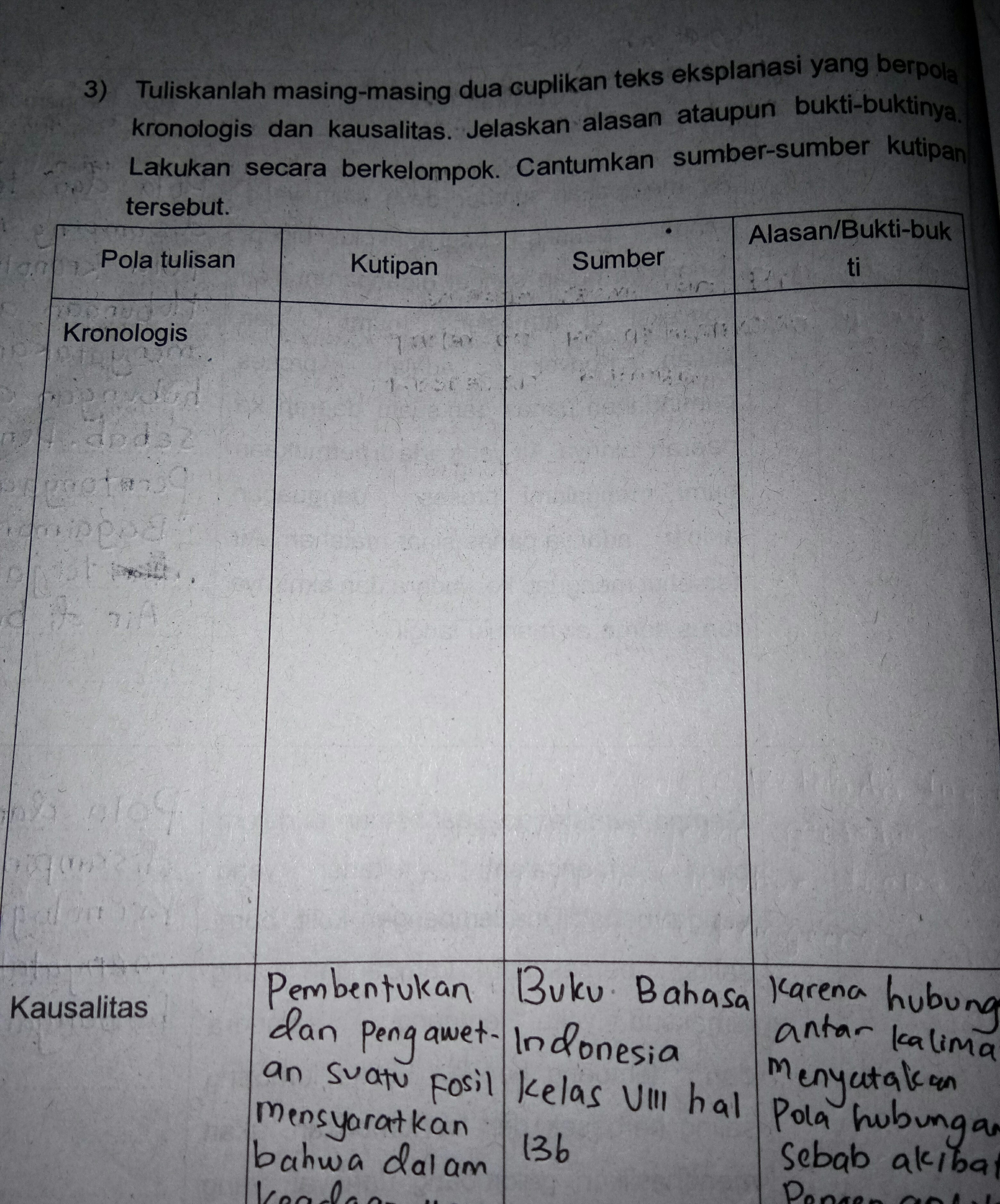 Detail Contoh Pola Kronologis Nomer 3