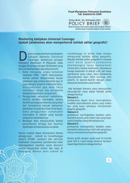 Detail Contoh Policy Brief Kesehatan Nomer 26