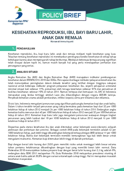 Detail Contoh Policy Brief Kesehatan Nomer 27