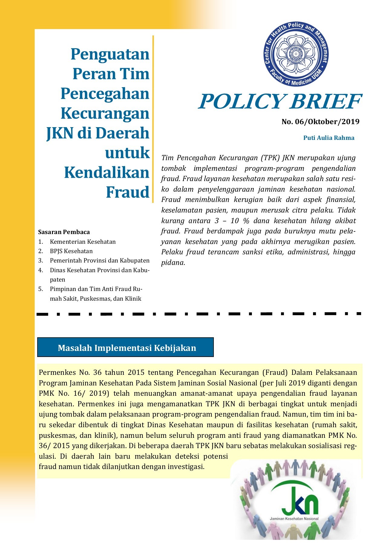 Detail Contoh Policy Brief Kesehatan Nomer 5