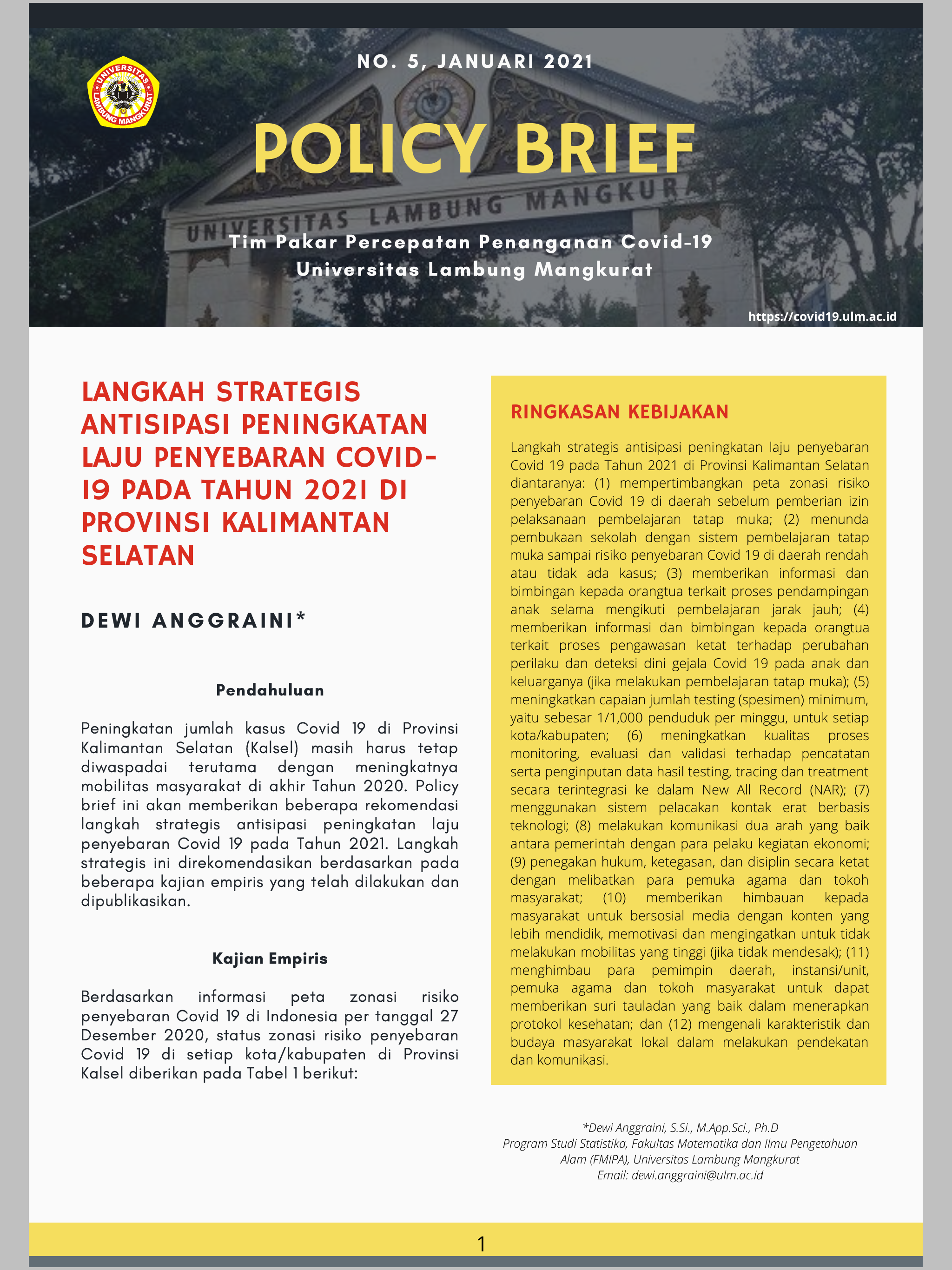 Detail Contoh Policy Brief Kesehatan Nomer 6