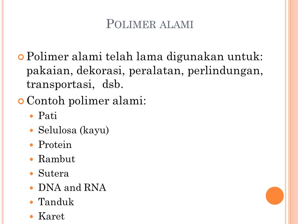 Detail Contoh Polimer Alami Nomer 27