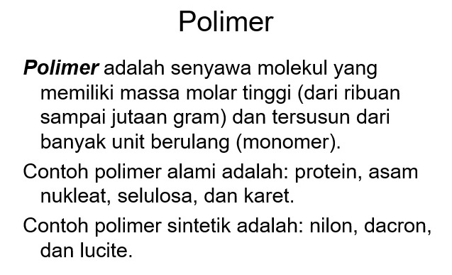 Detail Contoh Polimer Alami Nomer 28