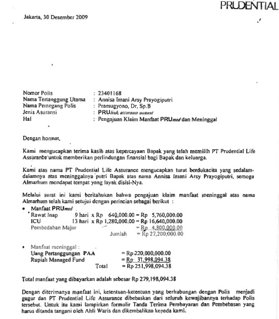 Detail Contoh Polis Asuransi Jiwa Nomer 11