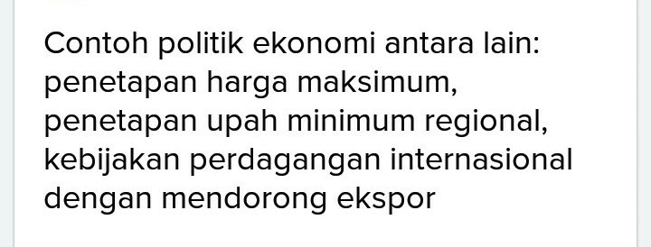 Detail Contoh Politik Ekonomi Nomer 2