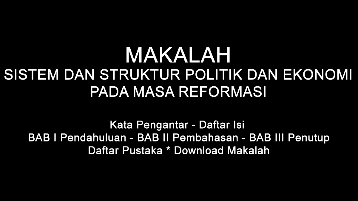 Detail Contoh Politik Ekonomi Nomer 12