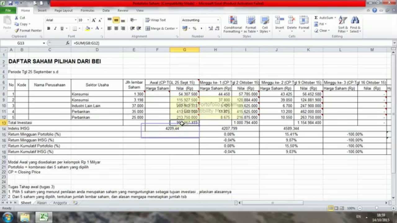 Detail Contoh Portofolio Investasi Nomer 20