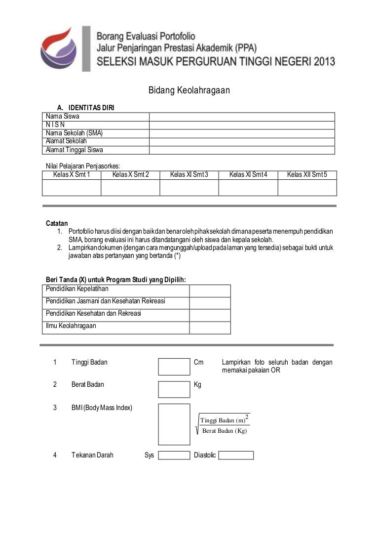 Contoh Portofolio Olahraga - KibrisPDR