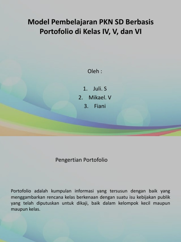 Detail Contoh Portofolio Pkn Nomer 13