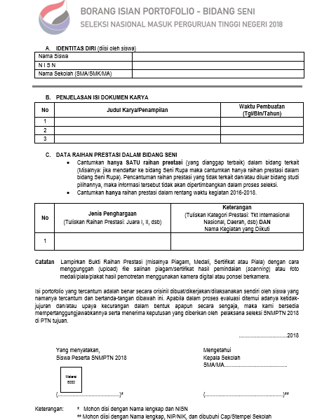 Detail Contoh Portofolio Sbmptn Nomer 12