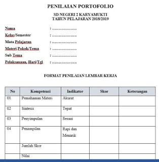 Detail Contoh Portofolio Siswa Sd Nomer 17