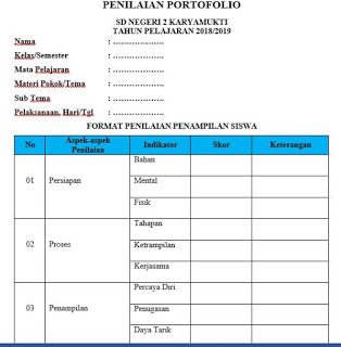 Detail Contoh Portofolio Siswa Sd Nomer 21