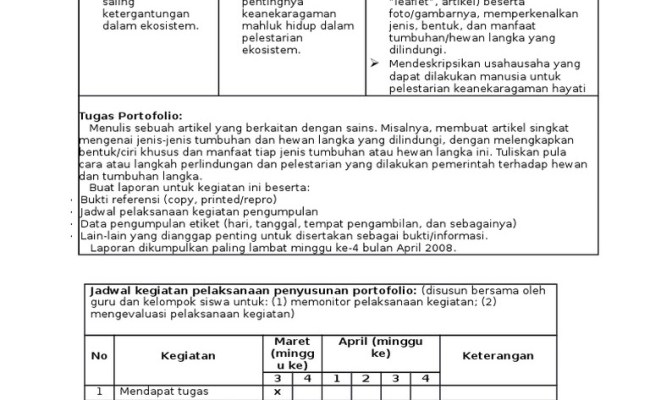 Detail Contoh Portofolio Siswa Sd Kelas 4 Nomer 17