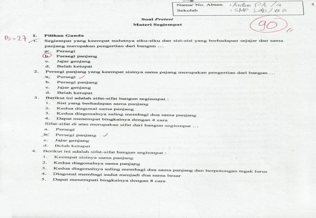 Detail Contoh Post Test Nomer 25