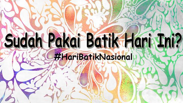 Detail Contoh Poster Hari Batik Nasional Nomer 31