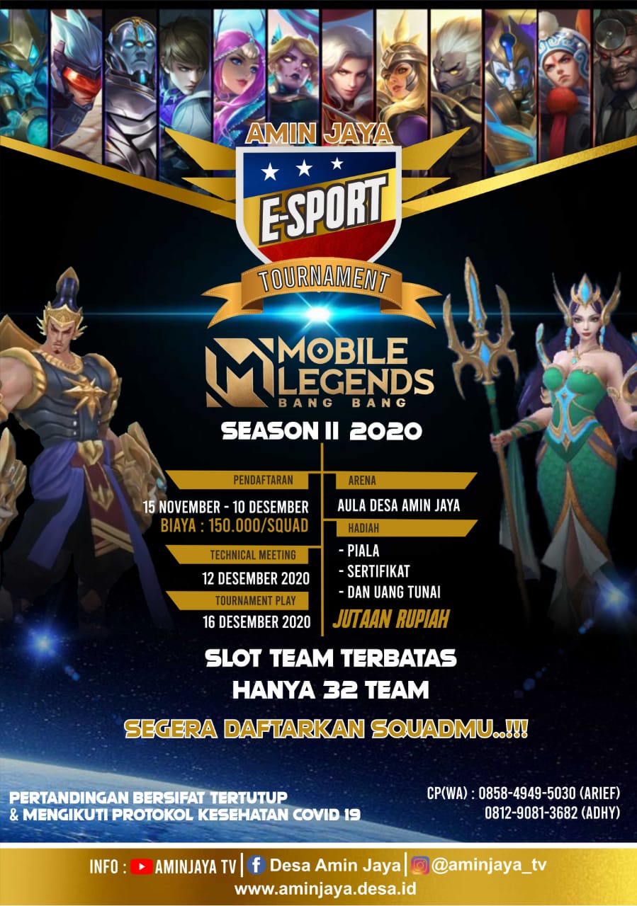 Contoh Poster Turnamen Mobile Legend 56 Koleksi Gambar