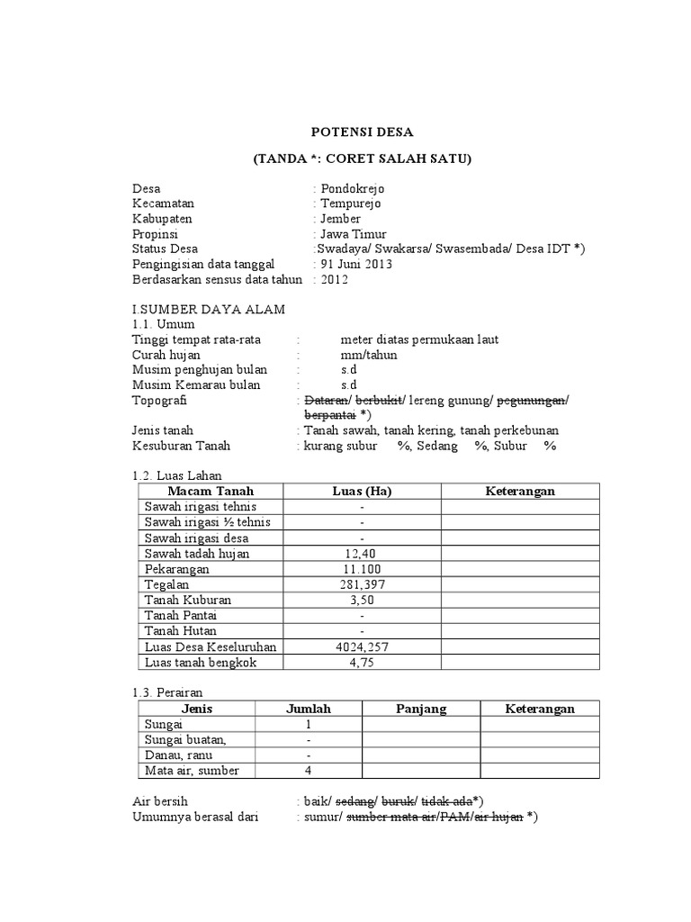 Detail Contoh Potensi Desa Nomer 4