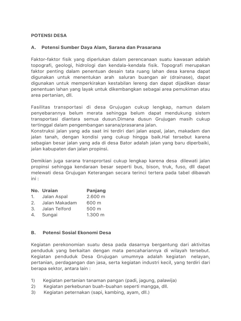 Detail Contoh Potensi Desa Nomer 5
