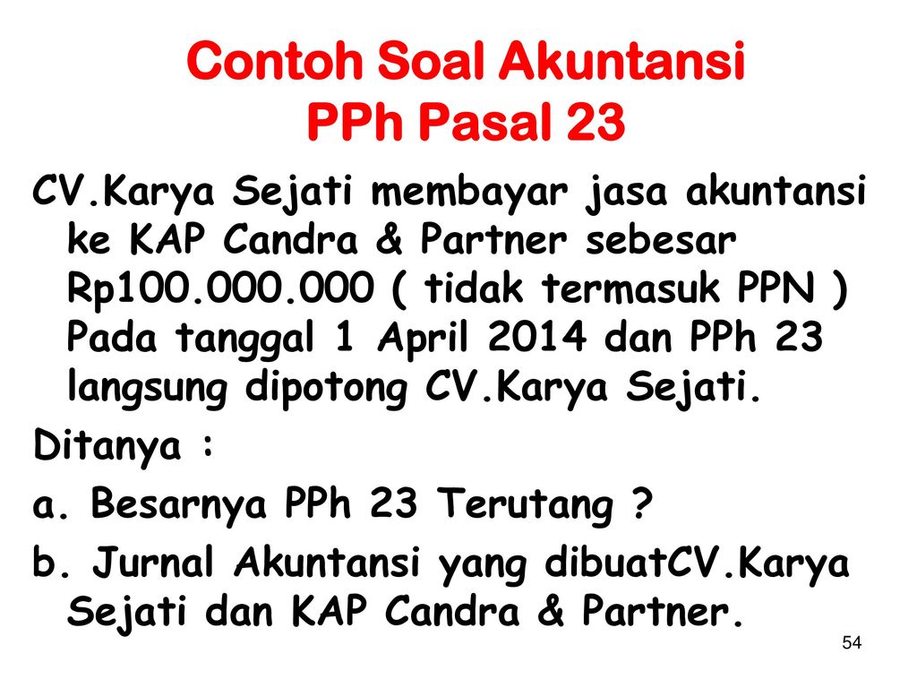 Detail Contoh Pph 23 Nomer 30