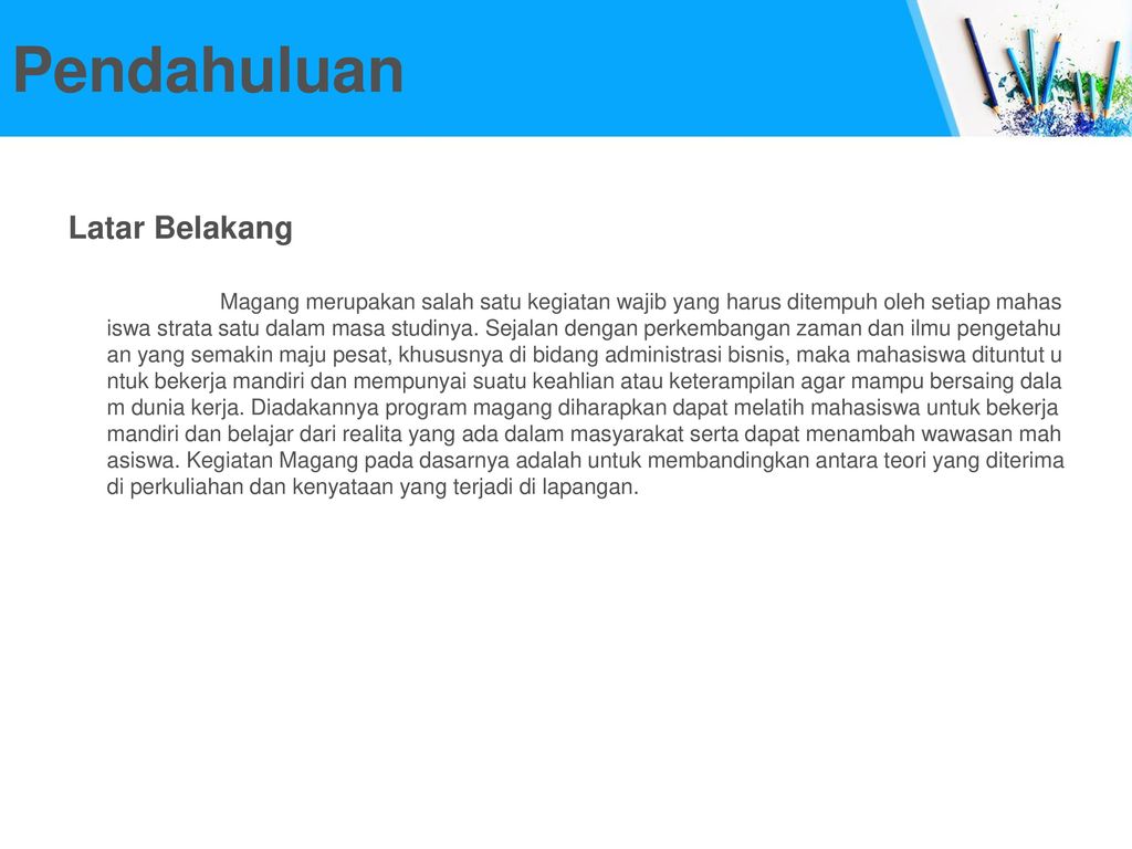 Contoh ppt laporan pkl mahasiswa 56 koleksi gambar