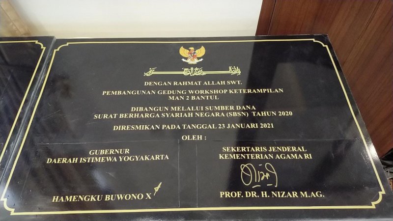 Detail Contoh Prasasti Peresmian Nomer 2