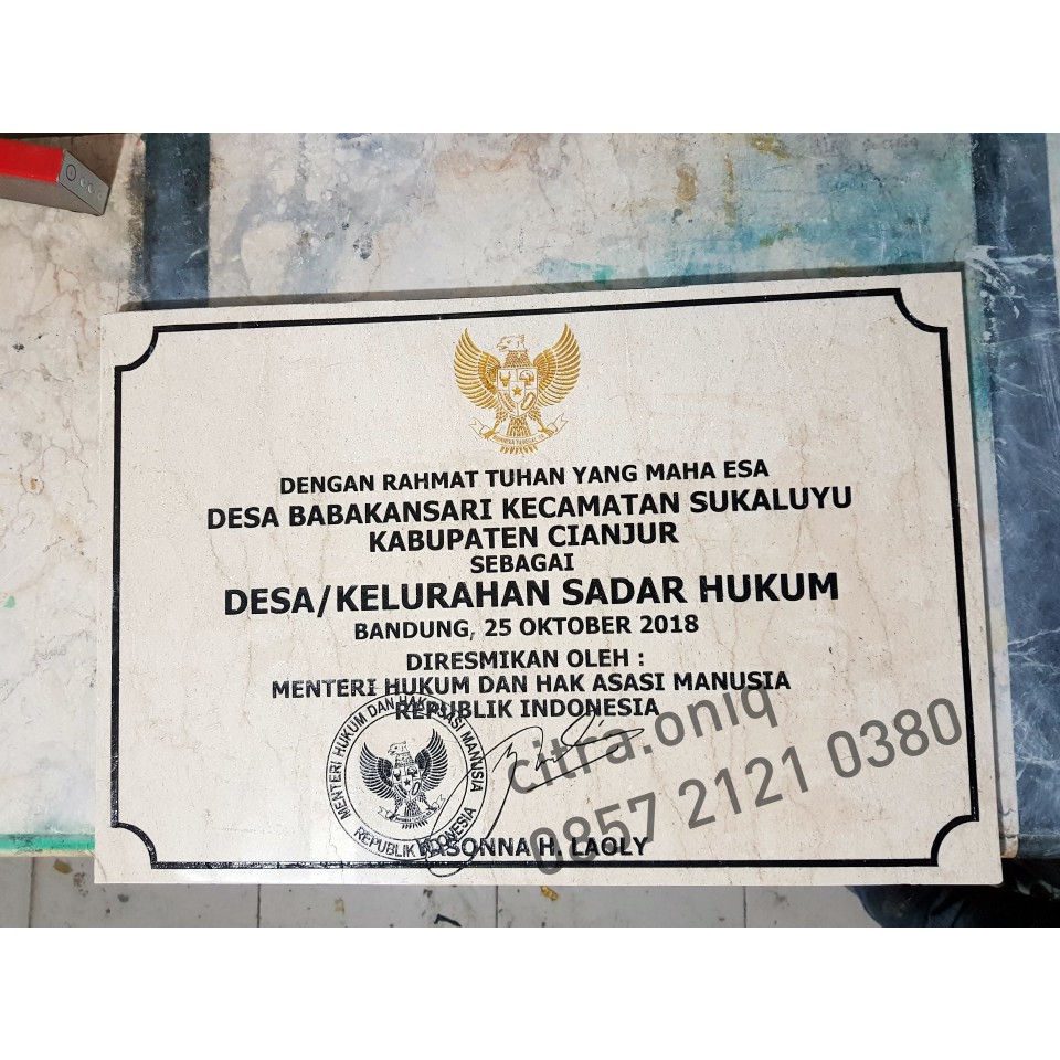 Detail Contoh Prasasti Peresmian Nomer 35